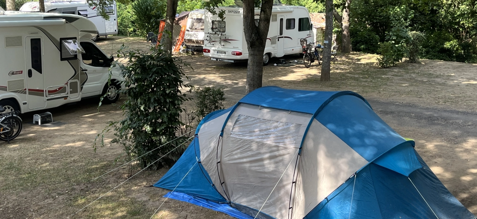 Pitches for cycle/hiker stopover