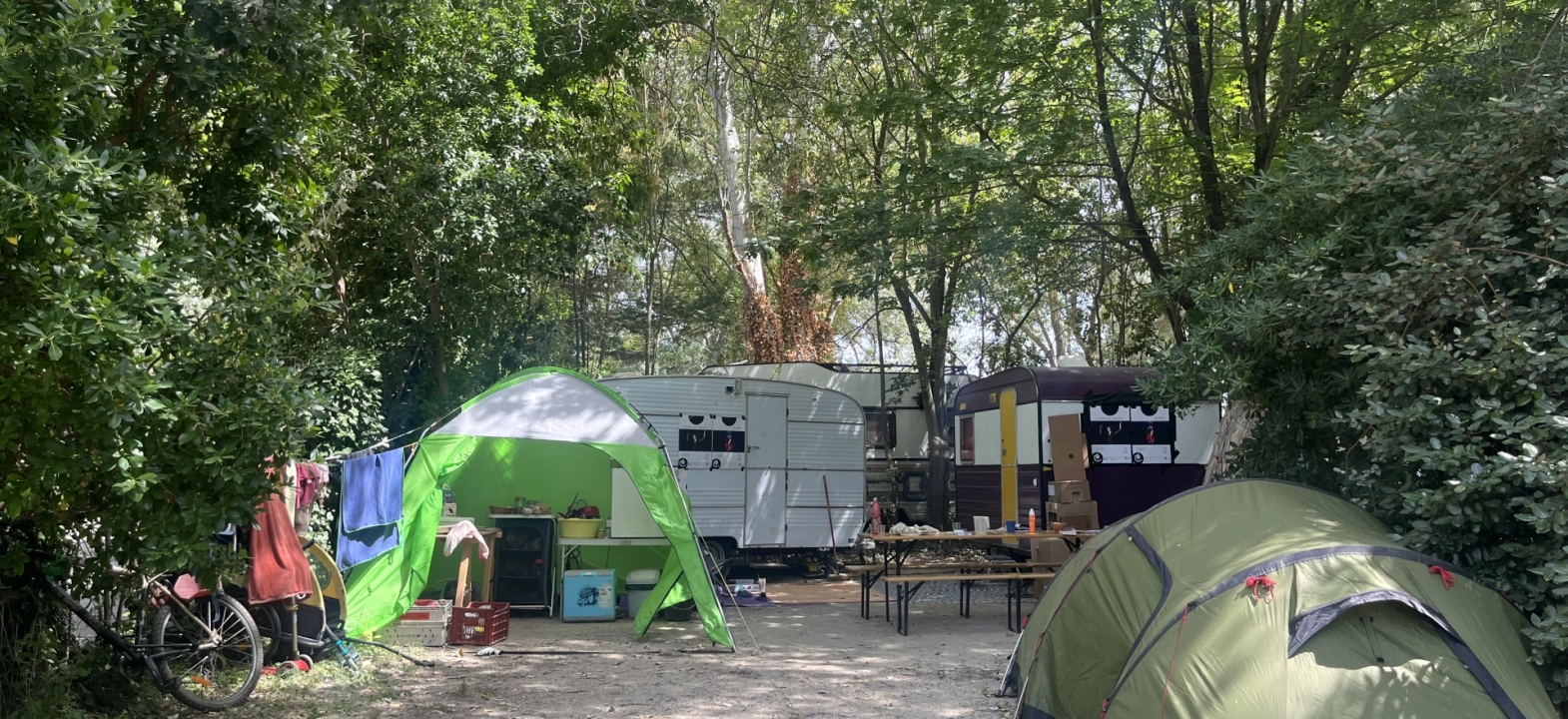 Pitches for cycle/hiker stopover