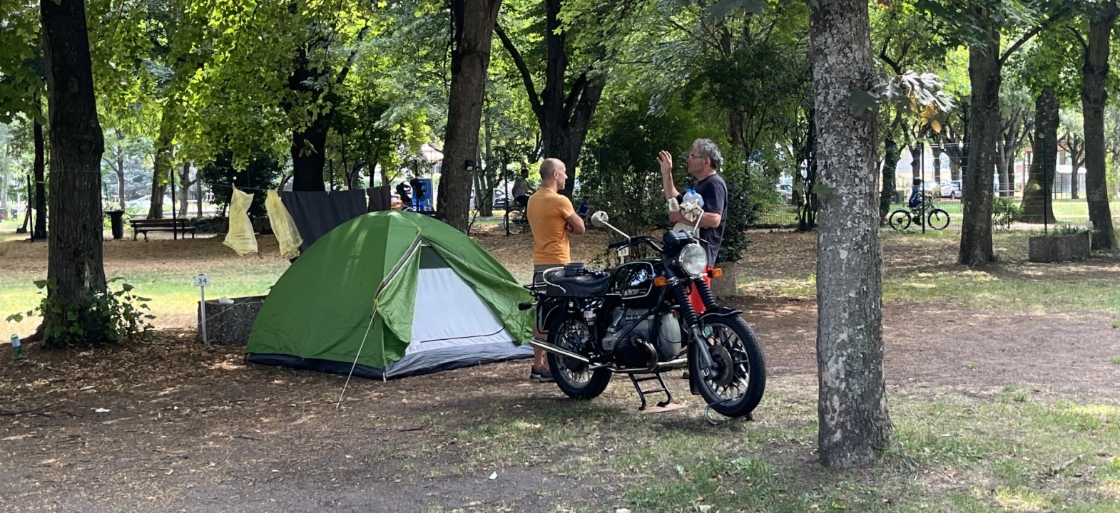 Pitches for cycle/hiker stopover