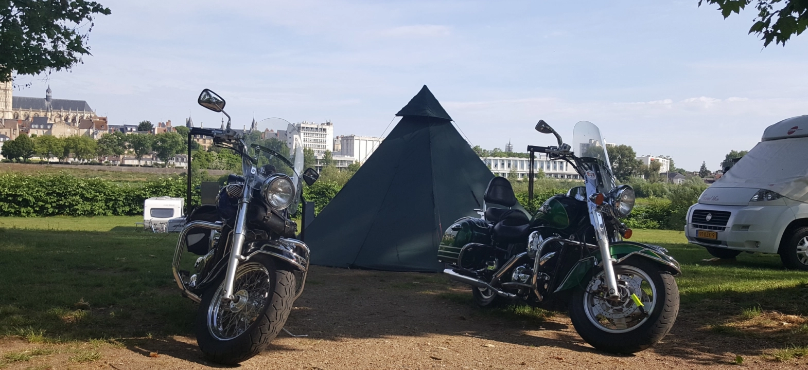 Pitches for cycle/hiker stopover